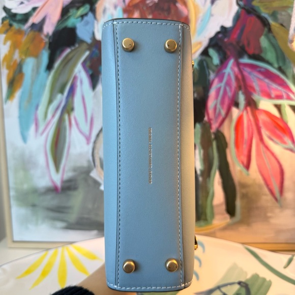 Coach Cashin Carry 20 Kisslock Mini Tote in Blue Glove tanned leather C9812 - Picture 5 of 13